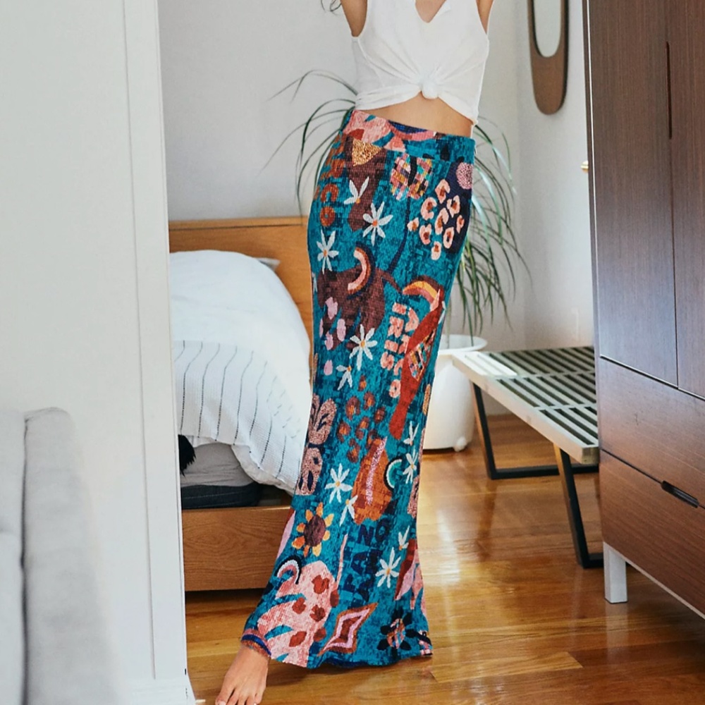 Anthropologie Farm Rio Gabriela Knit Maxi Skirt LIKE NEW!